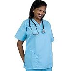 Cherokee Workwear Women's Solid V-neck (Assorted Colors, XS-5X) Scrub Top