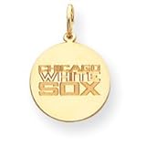 14K Chicago White Sox Small Name Logo Disc Charm