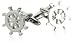 Nautical Ships Wheel Silver Tone Cufflinks by Cuff-Daddy