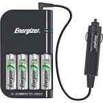 New Energizer 15 Minute Battery Charger Kit Car Adapter Built In Safety Timer Temperature Sensor