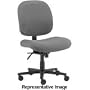 Adjustable 19-22" STD Beige Cloth Chair with Plastic Base and Casters