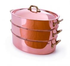 Mauviel Oval Steamer Bronze Handles