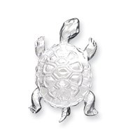 217flq4TYRL Sterling Silver DiamondCut Turtle Pin
