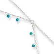 Turquoise Double Chain Anklet Bracelet - 10 Inch - Spring Ring - JewelryWeb
