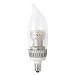 TCP LDCF3WH27K - Dimmable 3 Watt Flame Shape LED Light Bulb, Candelabra Base, 2700K