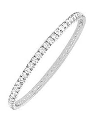 Diamond Eternity Bangle 14K White Gold 3.00 CT Diamonds