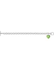 Jewelplus Sweethearts Enamel Heart Charm Bracelet Sterling Silver Complete No Settings My Girl Green Enamel