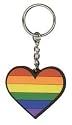 Rainbow Heart - Rubber Keychain