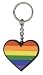 Rainbow Heart - Rubber Keychain