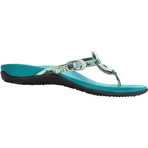 Vionic Karina Womens Toe-post Supportive Sandal Teal Snake - 9 Medium