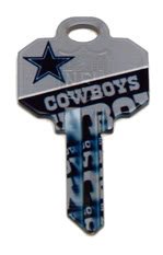 Dallas Cowboys Schlage SC1 House Key