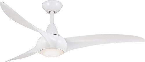 Minka-Aire F844-WH Light Wave White 52" Ceiling Fan with Integrated LED Light and Handheld Remote Control System