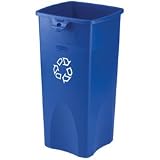 RUBBERMAID Untouchable Recycling Container - Blue