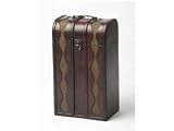 True Fabrications Antique Wood Wine Box 2-Bottle Wine Holder