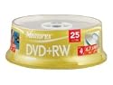 Memorex DVD+RW 4.7GB (4X Speed) x 25 discs on Spindle