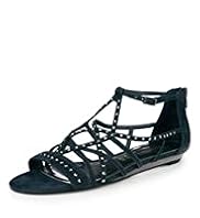 Autograph Suede Diamanté Strappy Sandals