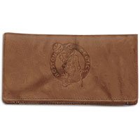 Boston Celtics NBA Leather Embossed Checkbook Cover