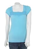 Solid Eyelet Square Neck Top