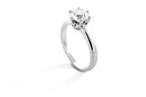0.75 Ct Round E/VS Certified (Clarity Enhanced) Solitaire Diamond Engagement Ring in Platinum