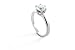 1.25 Ct Round E VS/SI Certified (Clarity Enhanced) Solitaire Diamond Engagement Ring in 14KW