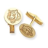 14K Cincinnati Bengals Disc Logo Cuff Links