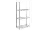 74H Nexel Chrome Wire Shelving - 24W X 24D