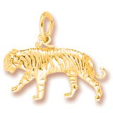 Tiger Charm, 10K Yellow Gold