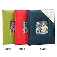 Kleer-Vu Photo Album, PU Designer Collection, Green, Holds 36 4
