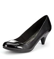 Footglove™ Fashion Leather Wide Fit Court Shoes with Insolia®