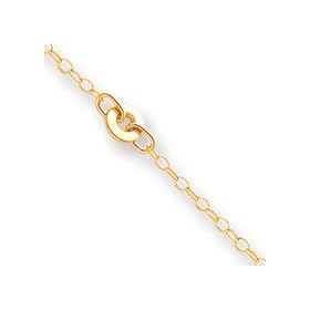 14k Fancy Anklet - 10 Inch - Lobster Claw by