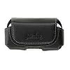 Horizontal Leather Case for Jitterbug Phone - Black