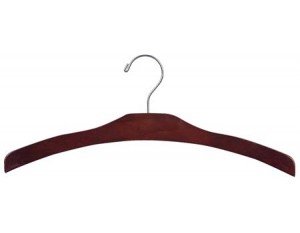Wooden Arched Top Hangers Walnut Finish Box of 100