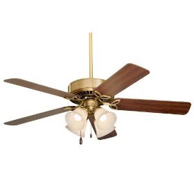 Emerson Fans CF711AB 50" Builder Plus Traditional Antique Brass Ceiling Fan w/ Light & Blades