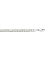14K White Gold 4.4mm wide Diamond Cut Miami Cuban Link Chain with Lobster Clasp