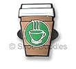 Coffee Cup Shoe Charm