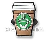 Coffee Cup Shoe Charm