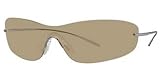 Nike Linear Shield F Sunglasses, EV0202-041, Chrome Titanium Frame/ Orange Lenses / Silver Flash