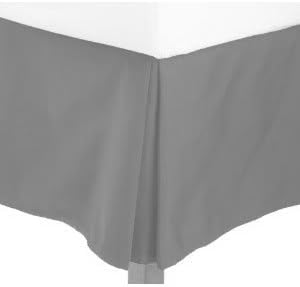 JS Sanders Solid Bedskirt King Size, Gray