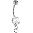 Crystal Cubic Zirconia Add on Charm Belly Ring