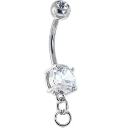 Crystal Cubic Zirconia Add on Charm Belly Ring
