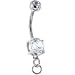 Crystal Cubic Zirconia Add on Charm Belly Ring
