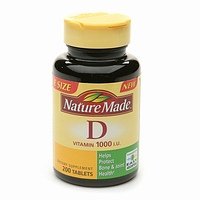 Nature Made Vitamin D 1000 IU Value Size 200 Count Bottle