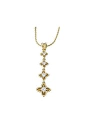 CleverEves 14K Yellow Gold 1 2Cttw Journey Diamond Pendant