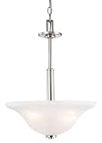 Westinghouse 6664200 3 Light Churchville Hanging Large Pendant, Brushed Nickel