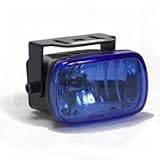 (2) Blue Lens Rectangular Hella Optilux Motorcycle Fog Lights with Wiring and Switch... by HELLA