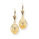 10k Tri-color Black Hills Gold Ball Leverback Earrings