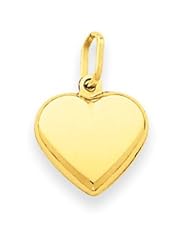 14k Gold Puffed Heart Charm