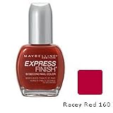 Review MAYBELLINE  / Maybelline Express Finish 60 Second Nail Color, Racey Red 160 - 2 Each