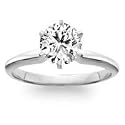 0.70 Carat G/SI2 Round Brilliant Certified Diamond Solitaire Engagement Ring in 18K White Gold