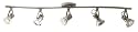 Eurofase TK-5VTX3-34 Vortex 5-Light Track Kit, Satin Nickel/Frost